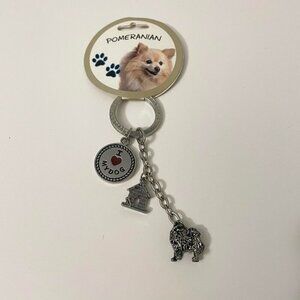 Little Gifts Pomeranian Dog Key Chain With Charms Dogs